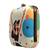 Multicolor girl with hat printed clutch box bag for women