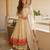 Ivory heavy silk embroidered anarkali gown set with sharara & dupatta