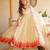 Ivory heavy silk embroidered anarkali gown set with sharara & dupatta