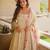 Ivory heavy silk embroidered anarkali gown set with sharara & dupatta