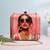 Printed box clutch bag for women with detachable strap