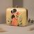 Based indian in saree printed box clutchbag for women with detachable strap