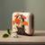 Flower printed box clutchbag for women with detachable strap