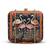 Black based flamingo printed clutch for women with detachable strap