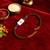 Elegant minimal evil eye bhaiya bhabhi rakhi set with pearl tassels