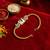 Royal peacock bhaiya bhabhi rakhi set with pearl clusters