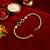Infinity evil eye bhaiya bhabhi rakhi set with pearl beads