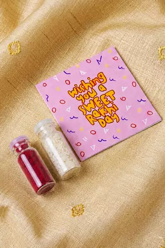 Royal peacock bhaiya bhabhi rakhi set with pearl clusters