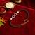 Infinity evil eye bhaiya bhabhi rakhi set with pearl beads