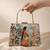 Traditional women portrait printed clutchbag for women with detachable strap