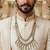 Pista c antique gold-plated agate stone  kundan dula mala Men Jewellery