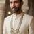 Pista antique gold-plated agate stone  kundan dula mala Men Jewellery