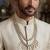 White antique gold-plated agate stone kundan dula mala Men Jewellery