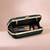 Dark green based floral sequins embrodiery clutch bag for women with detachable strap