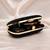 Black based plain velvet fabric clutch bag for women with detachable strap
