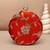 Regal orange  blossom clutch bag for women with detachable strap