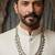 Pista antique gold-plated agate stone kundan dula mala Men Jewellery