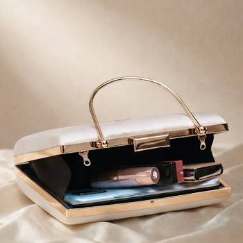 Peacock with flower printed clutch bag for women with detachable strap for women 3