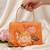 Divine cow lotus hand printed clutchbag for women with detachable strap