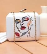Printed box clutch purse - sling bag - crossbody handbag