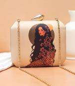 Printed box clutch purse - sling bag - crossbody handbag