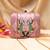 Royal peacock printed clutch for women with detachable chain