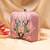 Royal peacock printed clutch for women with detachable chain