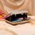 Lotus and peacock printed clutch bag for women with detachable strap