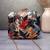 Multi - color floral pattern printed clutch for women with detachable strap