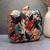 Multi - color floral pattern printed clutch for women with detachable strap