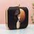 Abstract face art printed clutch bag for women with detachable strap