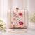 Soft pastel floral portrait clutch bag for women with detachable strap