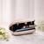 Abstract redbrown floral portrait clutch bag for women with detachable strap