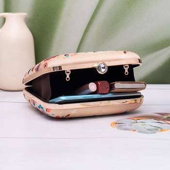 Twin owls printed clutch for women with detachable strap 3