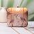 Twin cranes sunset printed clutch for women with detachable strap