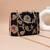 Deep blue heritage embroidered clutch bag for women with detachable strap
