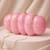 Elegant pink puff acrylic clutch bag for women with detachable strap
