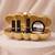 Elegant golden puff acrylic clutch bag for women with detachable strap