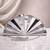 Elegant silver fan-shaped acrylic clutch bag for women with detachable strap
