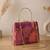 Printed burgundy bag for women clutch bag for women with detachable strap