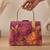Printed burgundy bag for women clutch bag for women with detachable strap