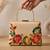 Printed gold floral  bag for women clutch bag for women with detachable strap
