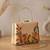 Printed gold floral  bag for women clutch bag for women with detachable strap
