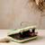 Green floral embroidered designer clutch bag for women with detachable strap