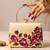 Gold floral embellished luxury clutch bag  for women with detachable strap