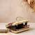 Gold floral embellished luxury clutch bag  for women with detachable strap