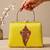 Printed heritage conch shell clutch bag for women with hand embroidery