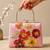 Printed blossom elegance floral clutch bag for women with hand embroidery