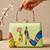 Printed divine harmony radha krishna clutch bag for women with hand embroidery
