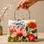 Printed luxury floral art clutch bag for women with hand embroidery